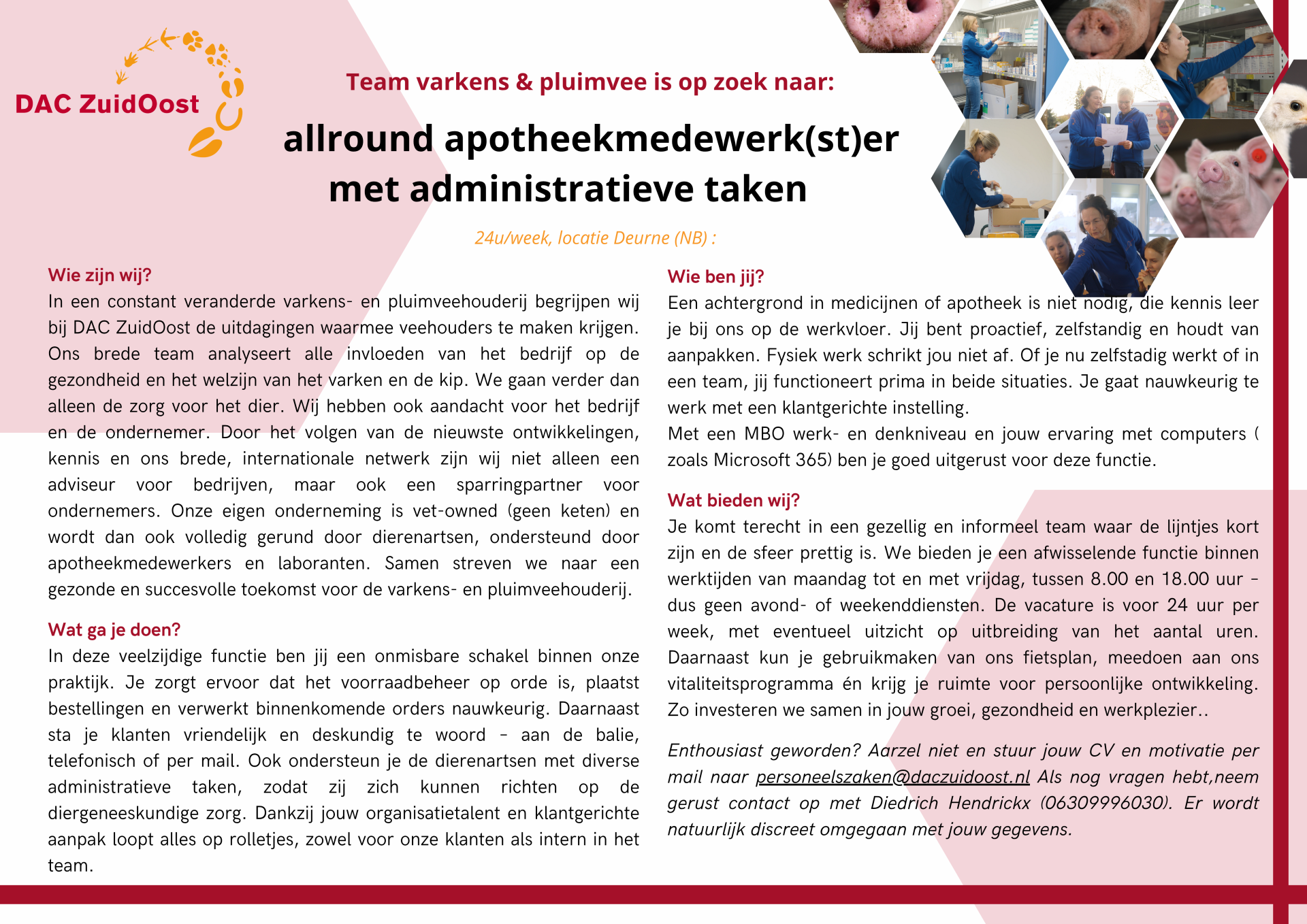 Vacature allround apotheekmedewerker met administratieve taken